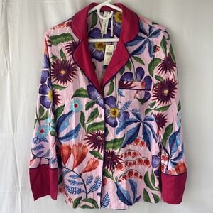 Anthropologie Rosa De Weerd Top Women's Sz Small Flannel Shirt Lounge Pajama
